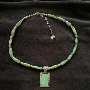 Carolyn Pollack Relios Southwestern Sterling Silver & Turquoise Necklace